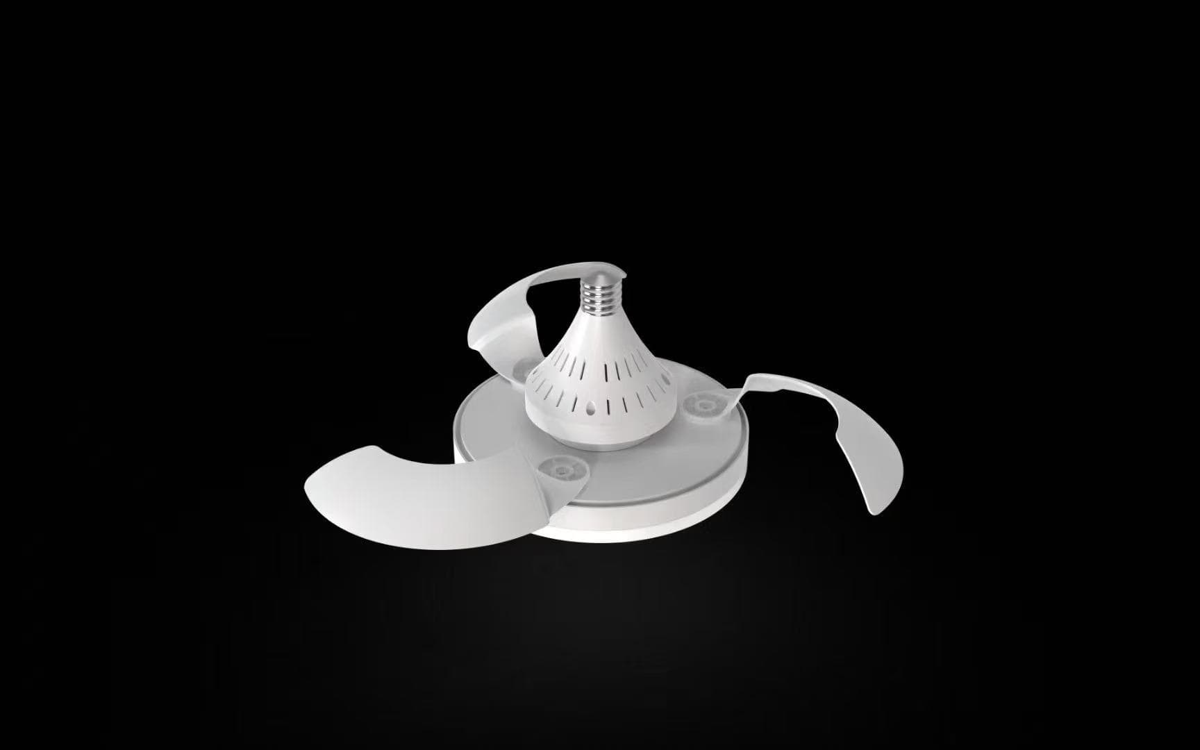 UFO Fan Light, Darlastik İşıq Soketi Tavan Fan, 3 Rəng 3000K-6500K